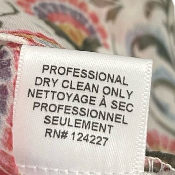 MISA Basia Sheer Chiffon Blockprint Flutter Sleeve Tassel Tie Split Neck Top - Picture 7 of 7